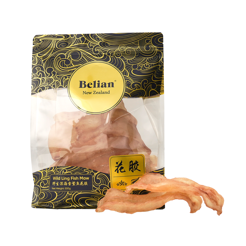 Belian®珍品新西兰花胶 - 原胶3星500克（7-10片）